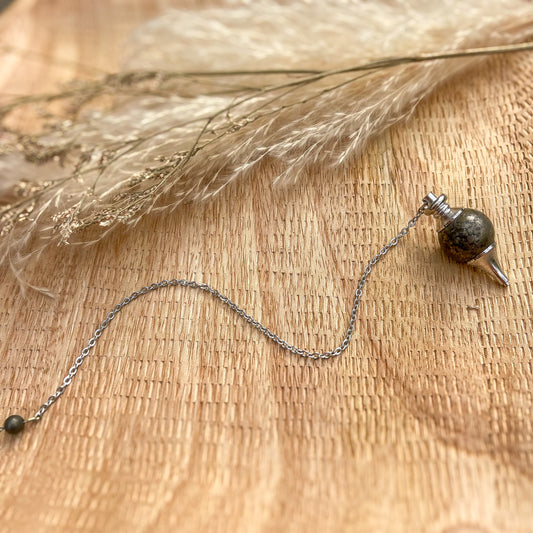 Pendule sphère Pyrite