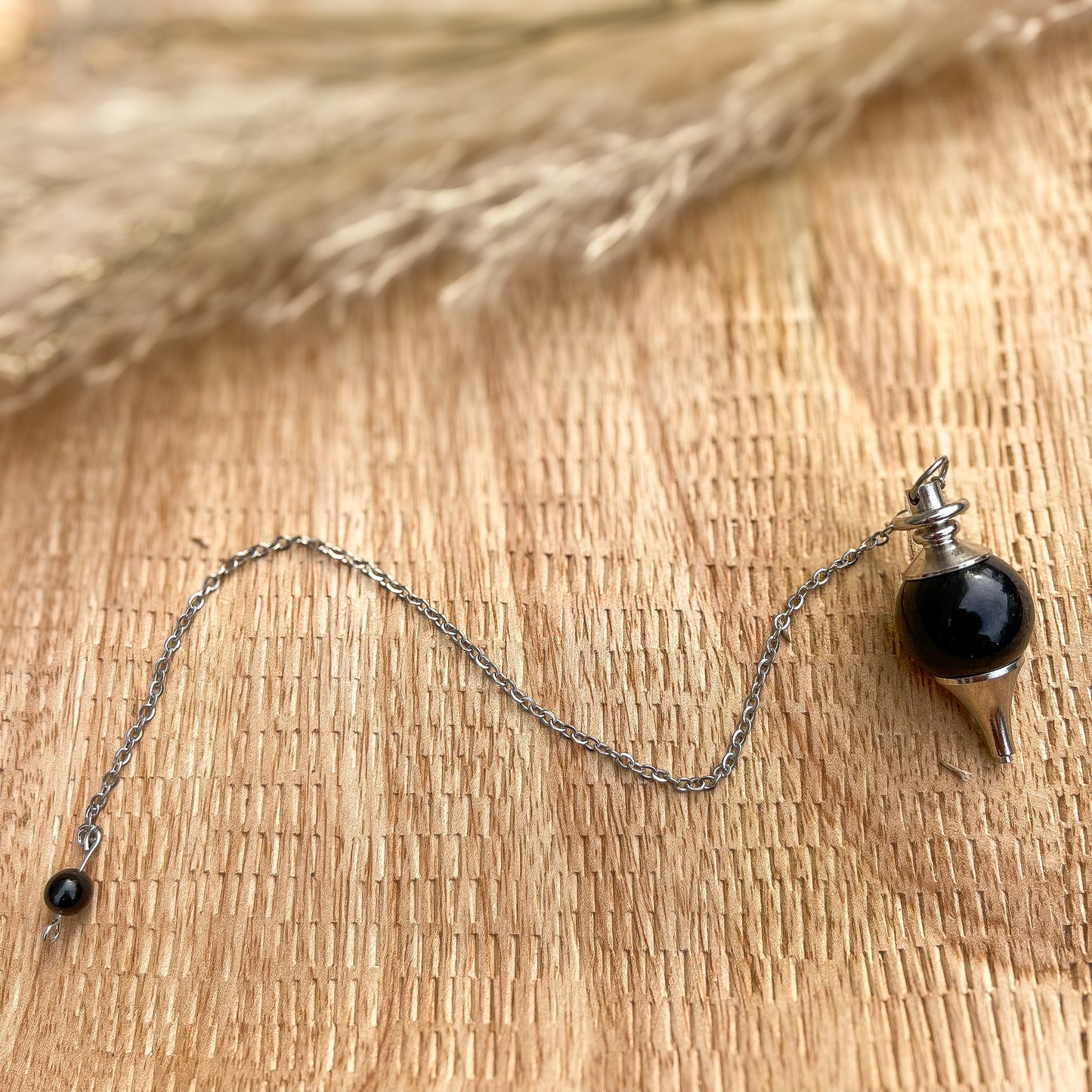 Pendule sphère Obsidienne noire