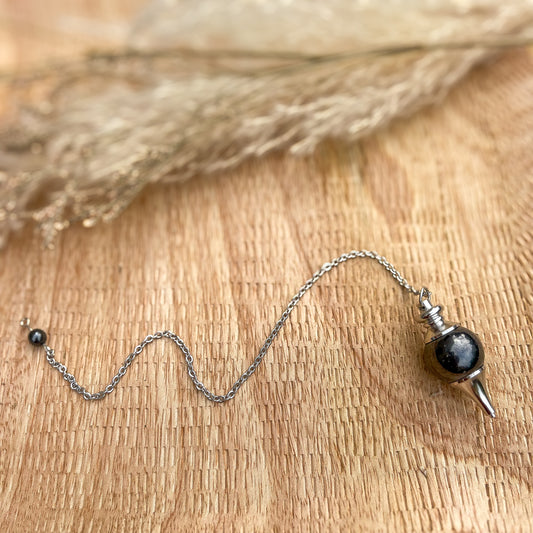 Pendule sphère Hématite