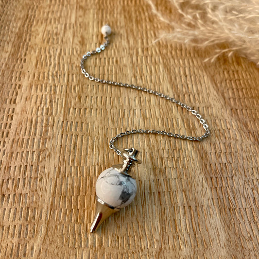 Pendule sphère Howlite