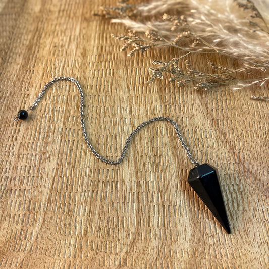 Pendule conique Obsidienne noire