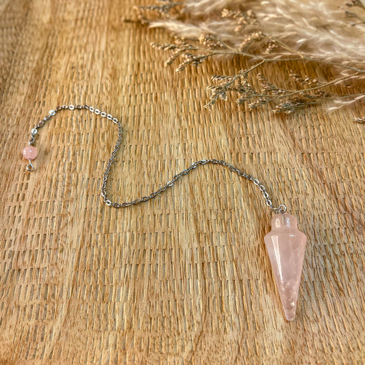 Pendule goutte Quarts rose