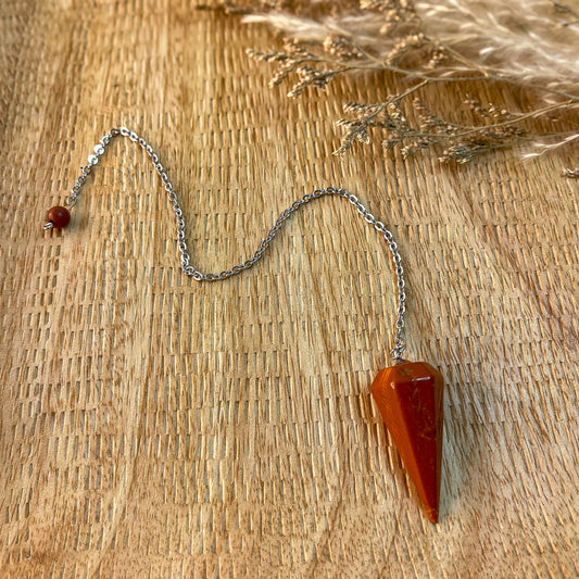 Pendule conique Jaspe rouge