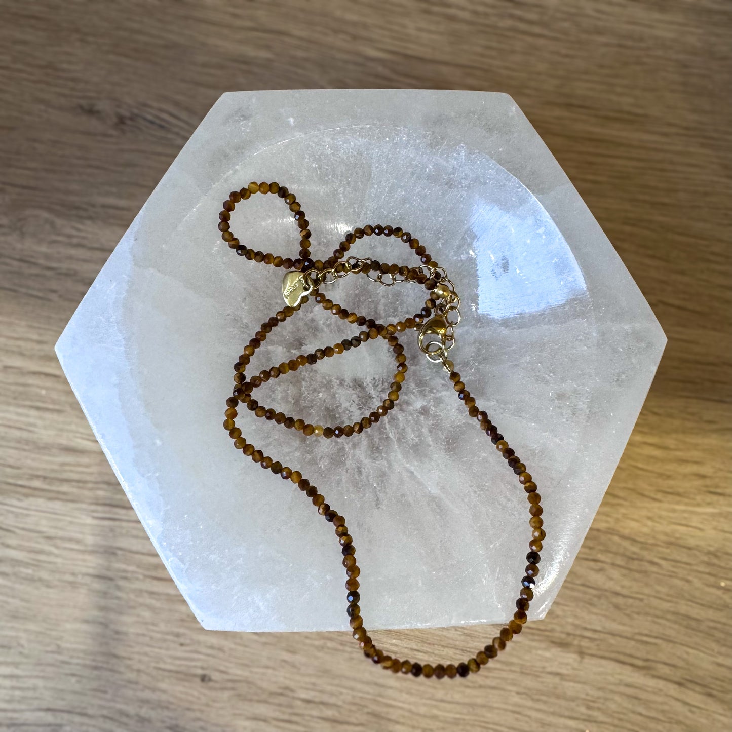 Collier pierres fines: Oeil de tigre