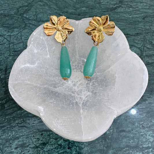 Boucles Fleur aventurine